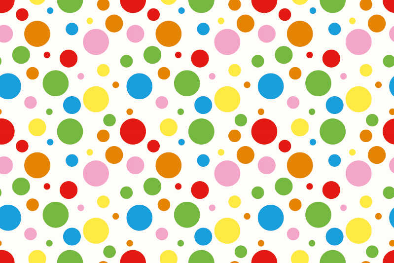 Children placemats colorful polka dots - TenStickers