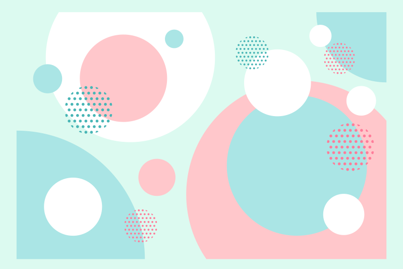 Modern placemats geometric color blocks design - TenStickers