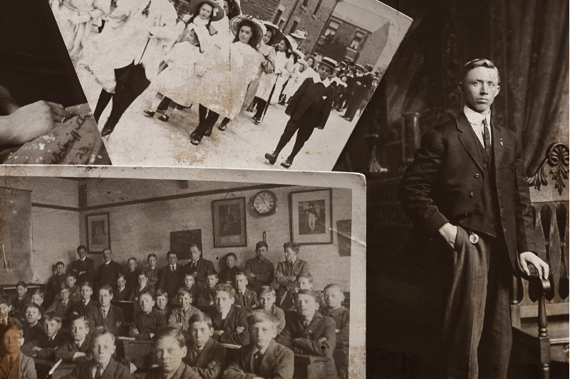 Vintage photo collage placemats for home - TenStickers