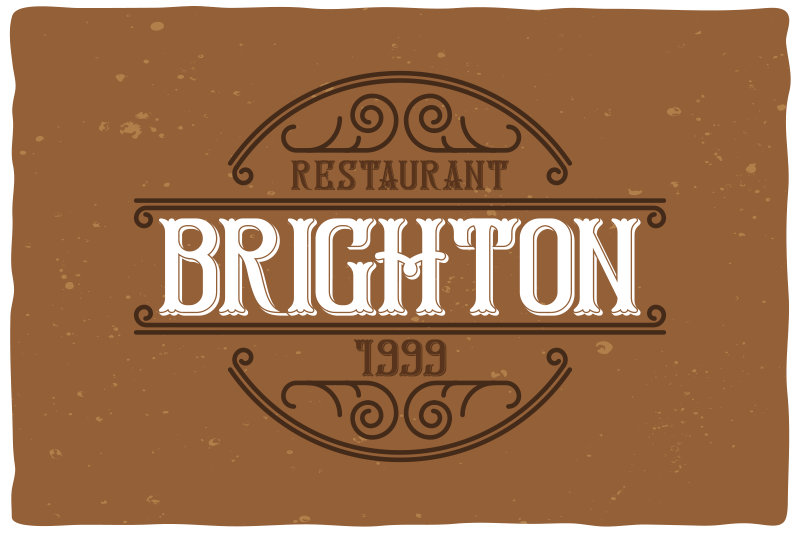 Placemat with quote brighton restaurant logo - TenStickers