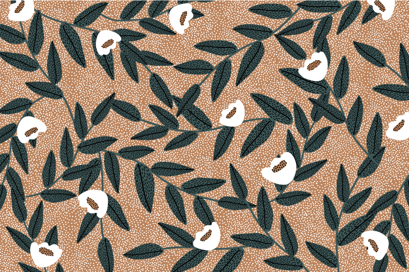 Textured placemats leaf pattern table cover - TenStickers