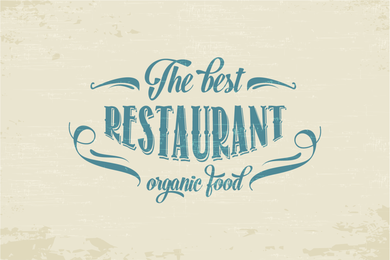 Placemat with quote restaurant organic food - TenStickers