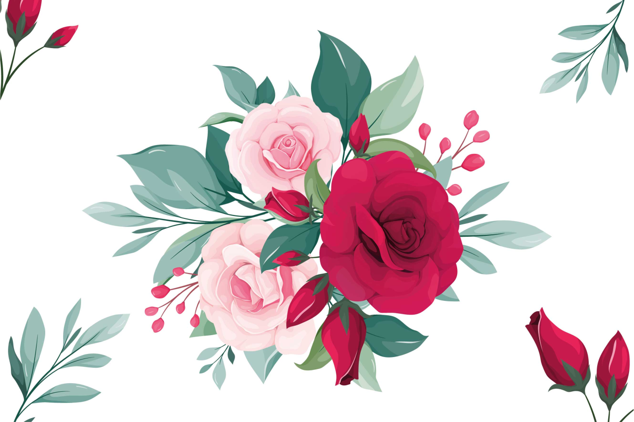 Original placemats floral arrangement design - TenStickers