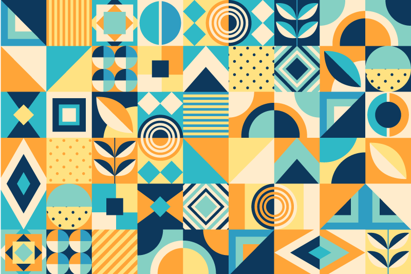 Modern placemats geometric pattern design - TenStickers