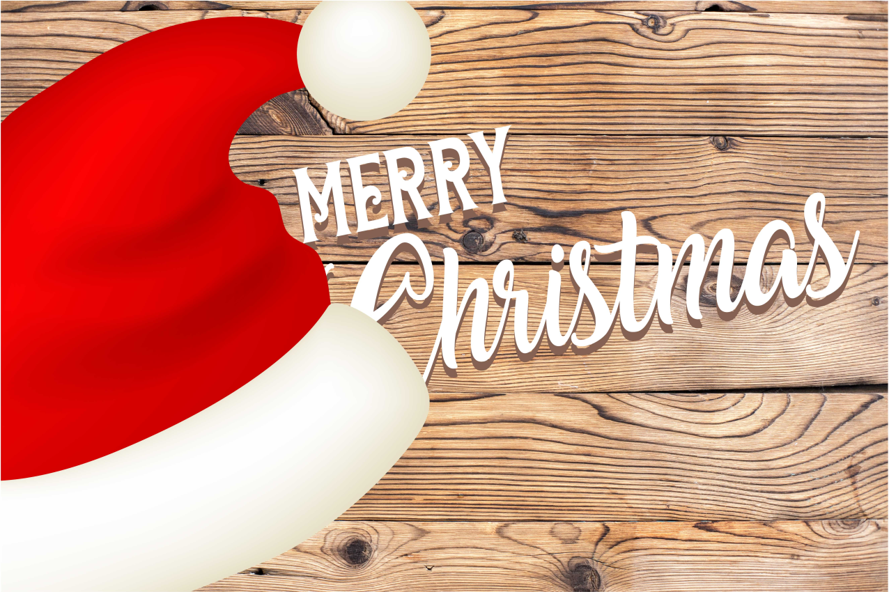 Christmas placemats with festive santa hats - TenStickers