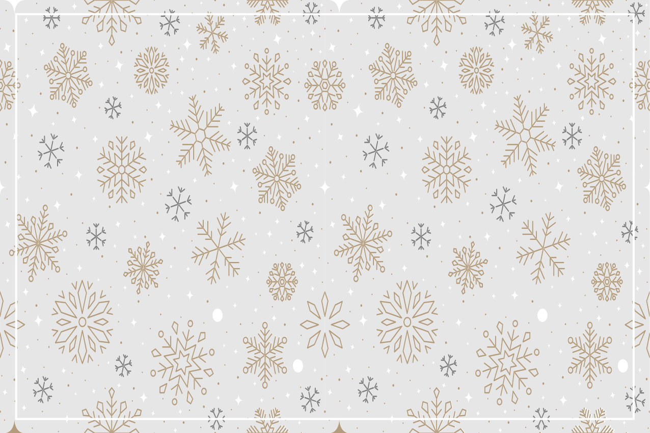 Christmas placemats snowflake design table decor - TenStickers