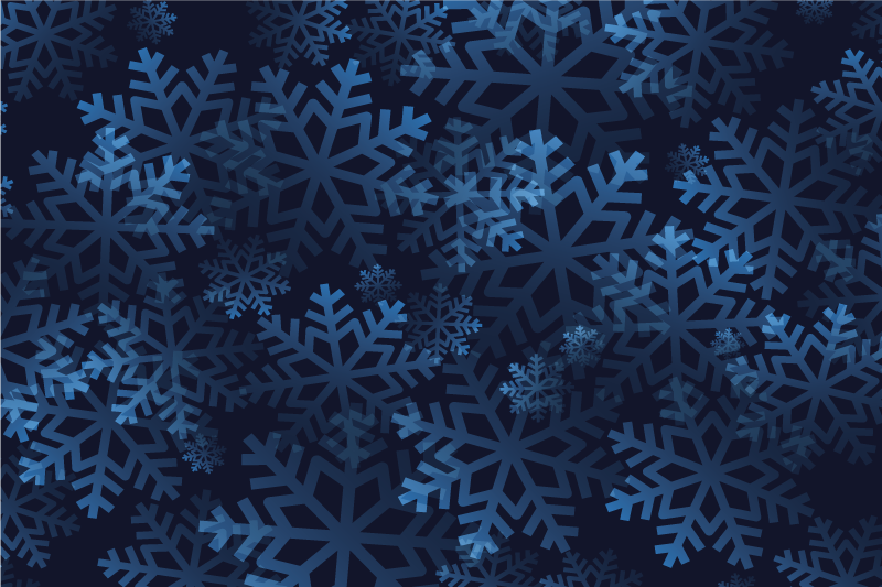 Christmas placemats with snowflake design overlay - TenStickers
