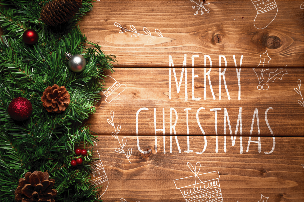 Pine cone decor with text Christmas placemats - TenStickers