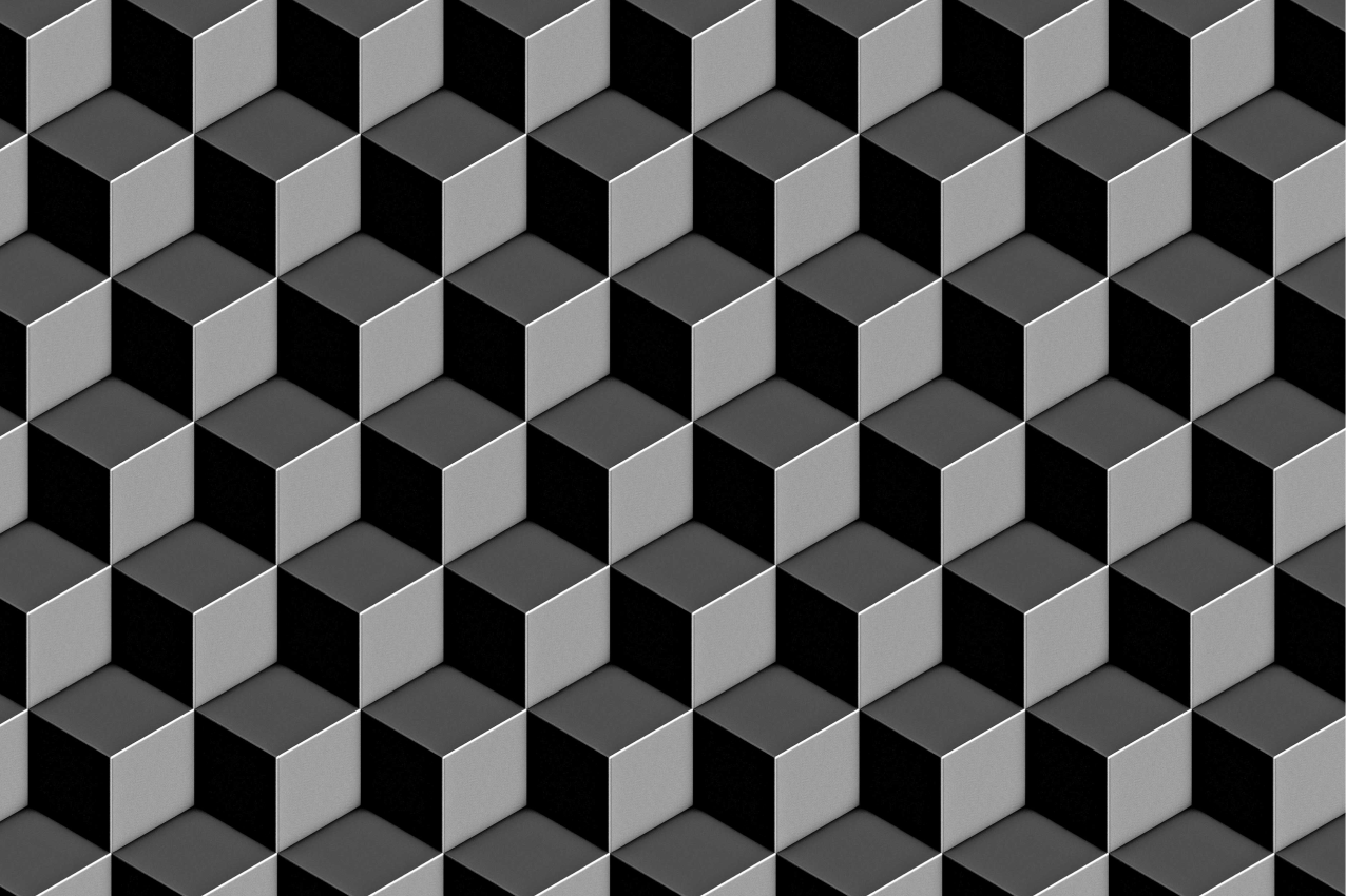 Textured placemats geometric cubes design - TenStickers