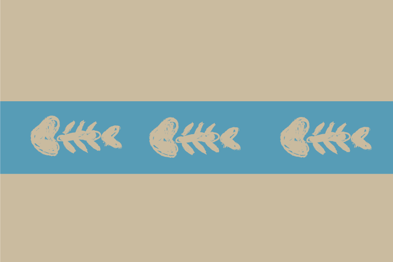 Original placemats with unique fish bone design - TenStickers