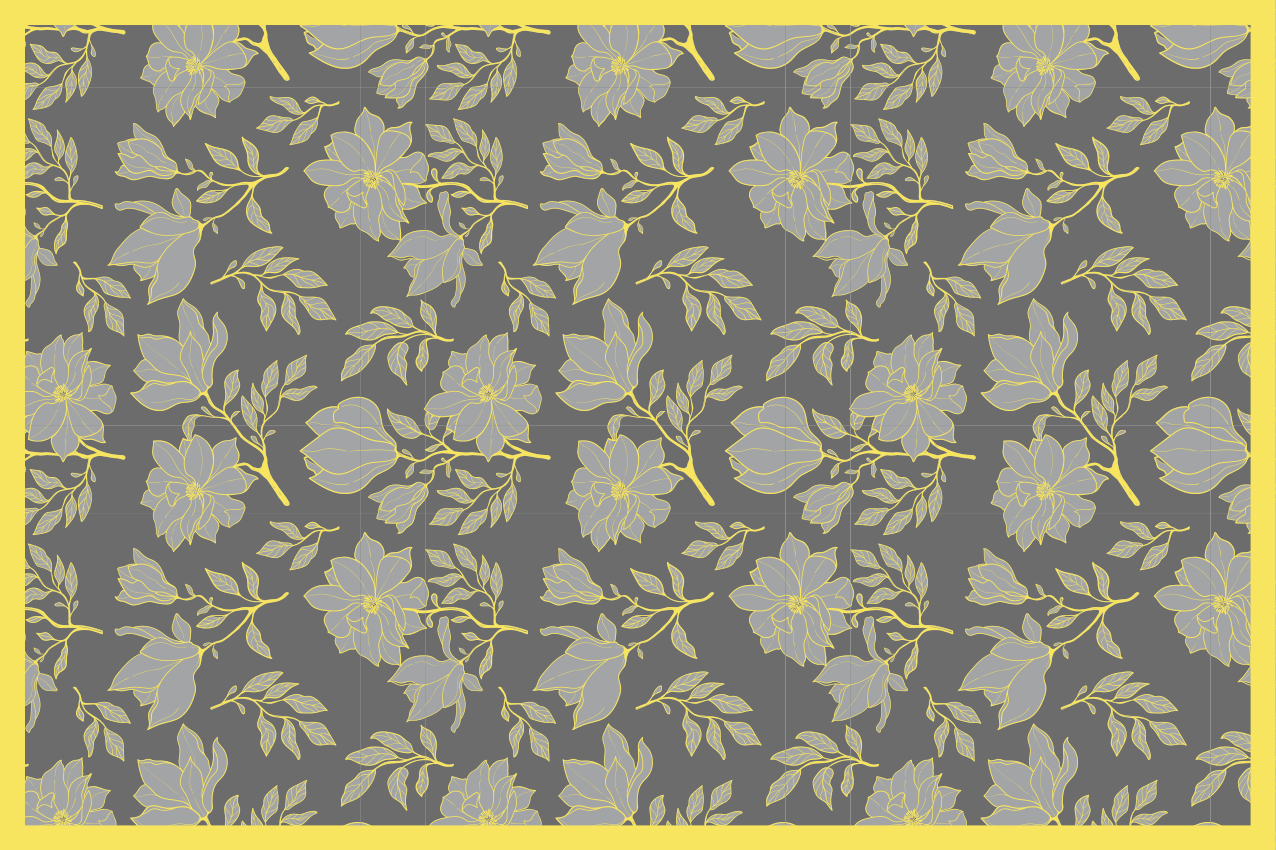 Original placemats floral print overlay - TenStickers