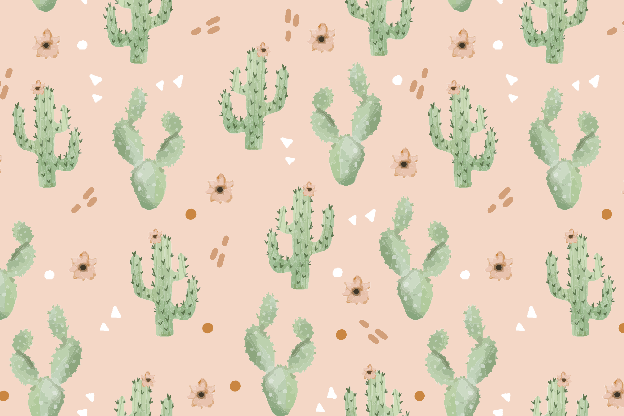 Original placemats cactus pattern design - TenStickers