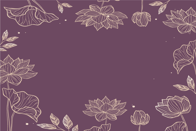 Elegant placemats with floral lotus design - TenStickers
