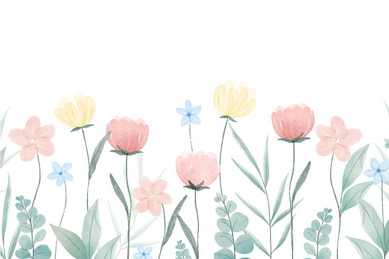 Original placemats floral colorful arrangement - TenStickers