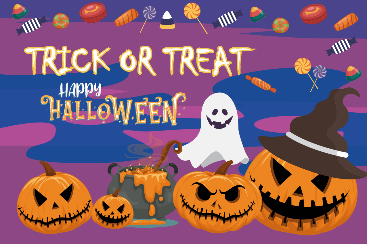 Halloween placemats for trick or treat table - TenStickers