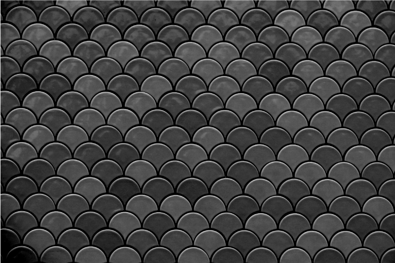 Black scales textured placemats - TenStickers