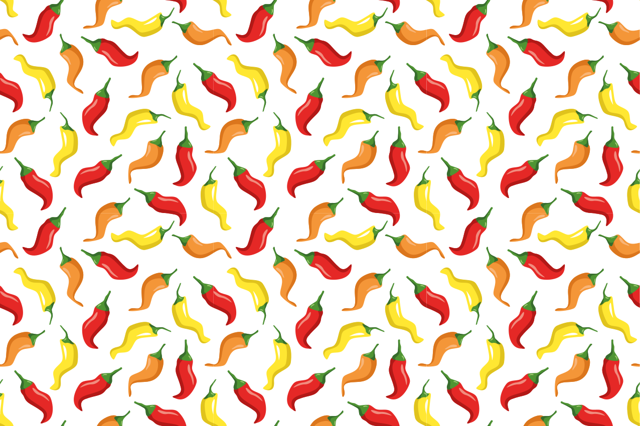 Original placemats colorful chili peppers - TenStickers