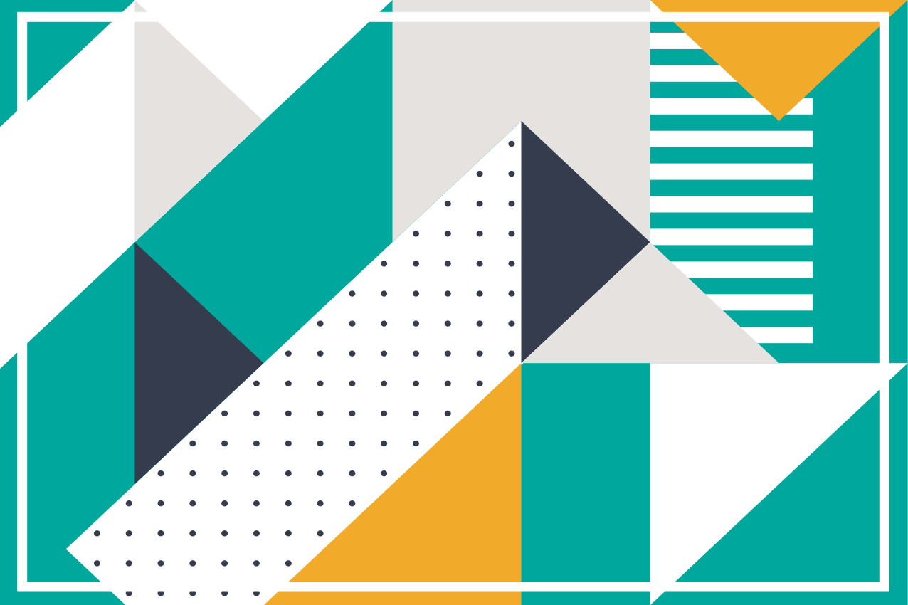 Modern placemats with geometric pattern shapes - TenStickers