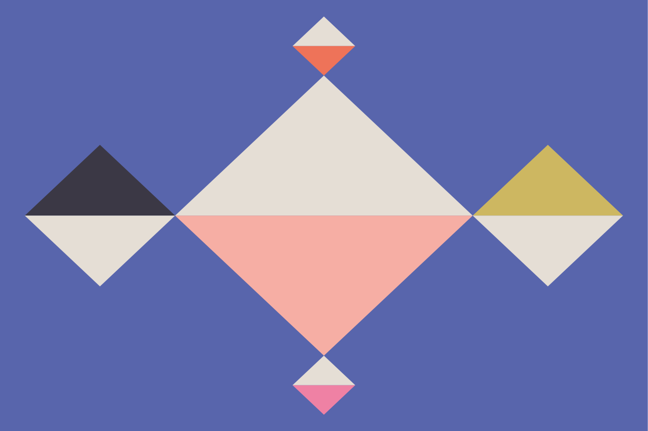 Modern placemats geometric color squares - TenStickers