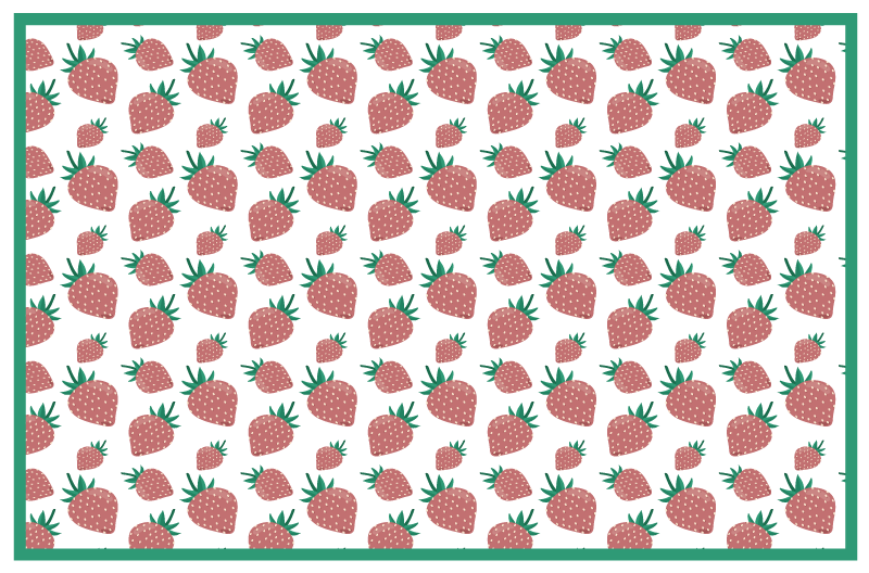 Original placemats strawberry pattern design - TenStickers
