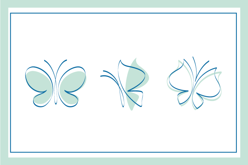 Original placemats with elegant butterfly designs - TenStickers