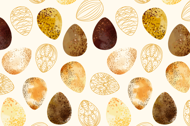 Original placemats with elegant egg design - TenStickers
