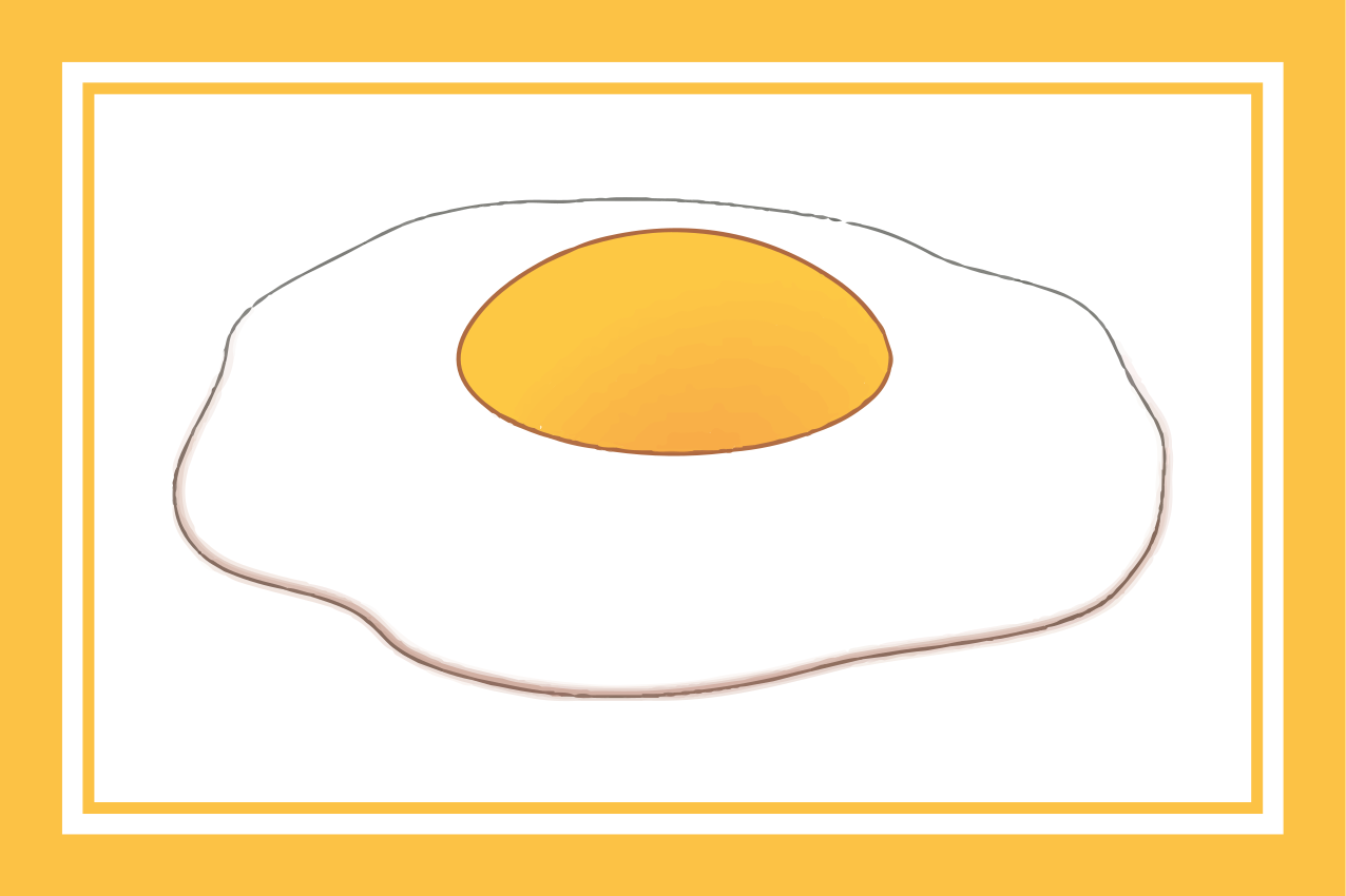 Original placemats fried egg shape - TenStickers