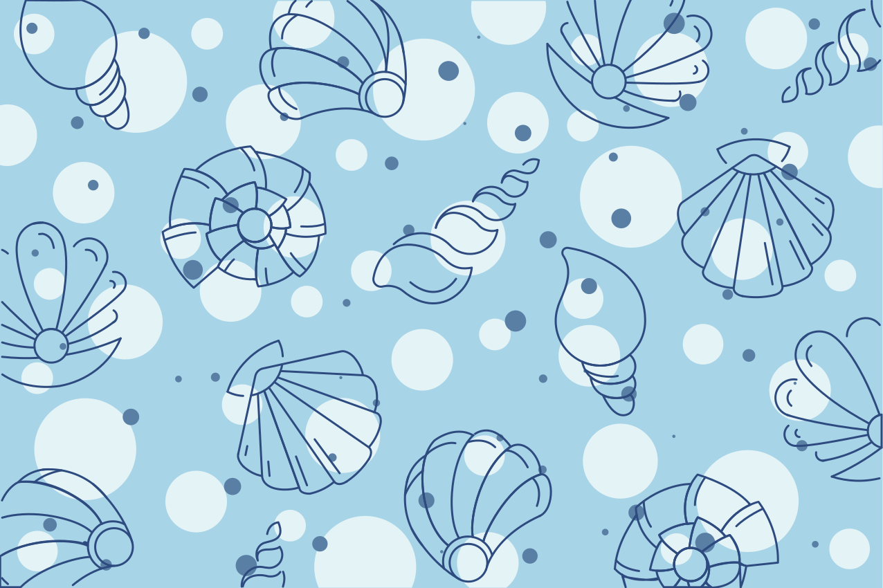 Original placemats ocean shell designs - TenStickers