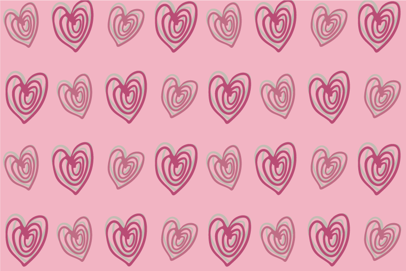 Original placemats with heart pattern design - TenStickers