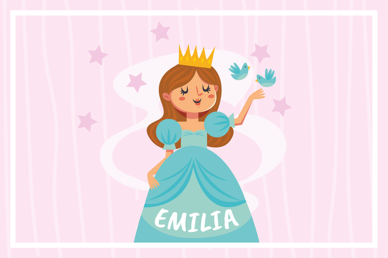 Children placemats princess character design - TenStickers