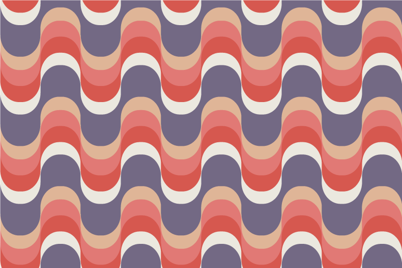 Modern placemats with wave pattern design - TenStickers