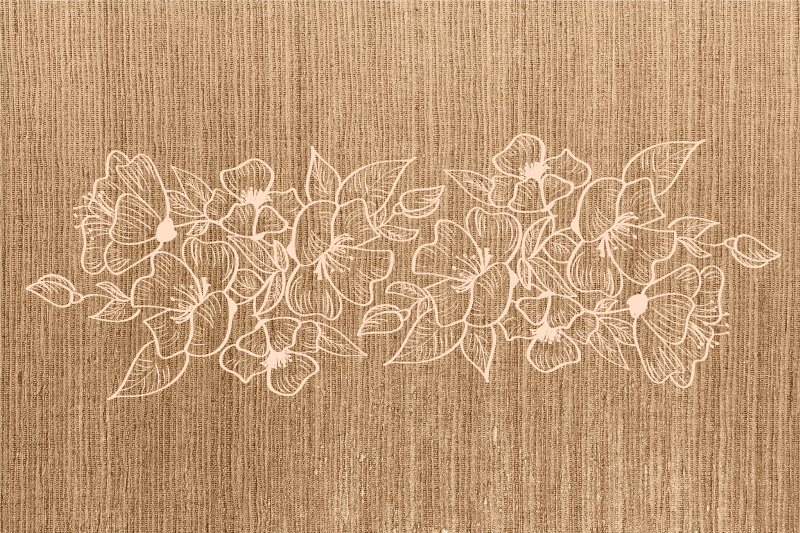 Textured placemats with floral embossed design - TenStickers