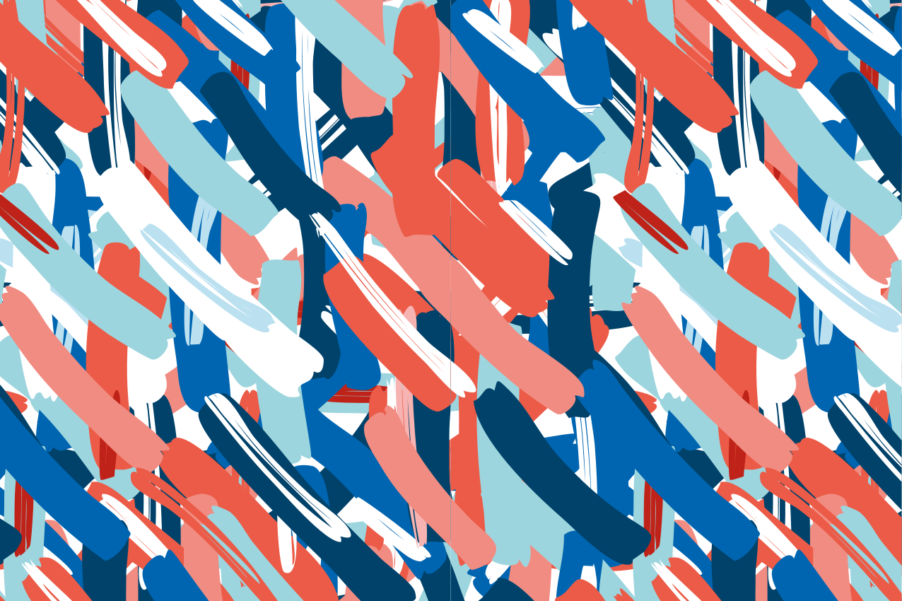 Modern placemats colorful abstract stripes - TenStickers