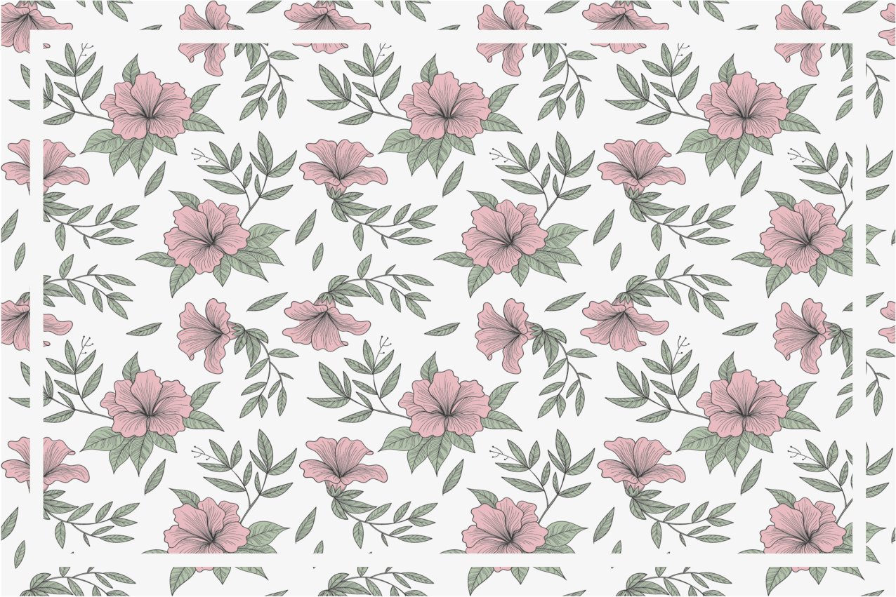 Original placemats floral element design - TenStickers