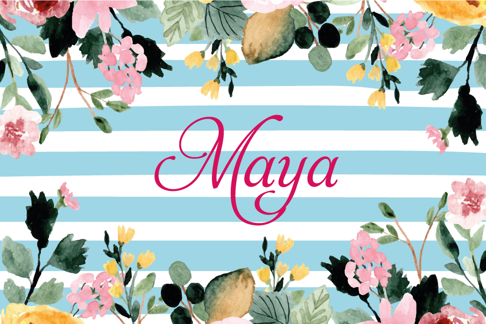 Personalisable placemats personalized name placement - TenStickers