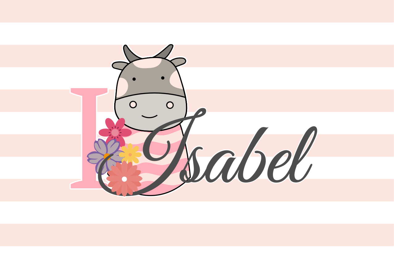 Personalizable placemats with cow theme design - TenStickers