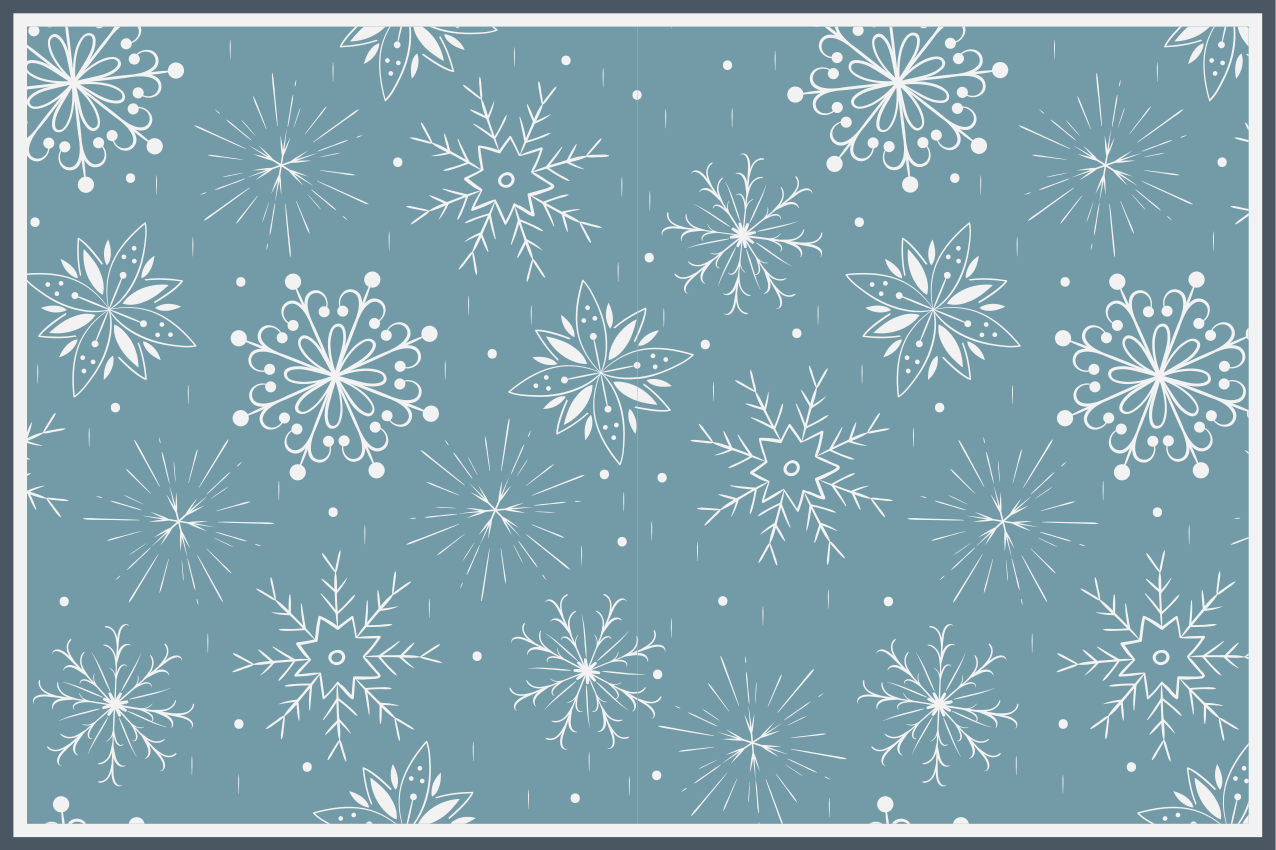 Christmas placemats with snowflake pattern design - TenStickers