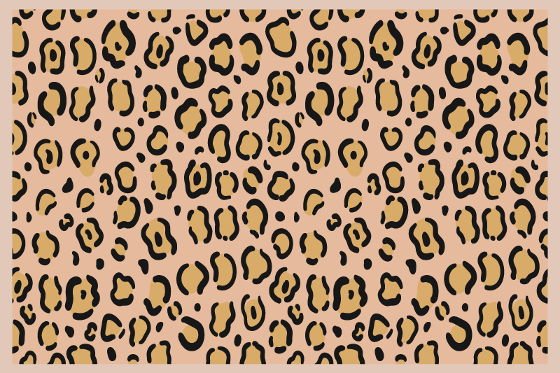Textured placemats leopard skin pattern - TenStickers