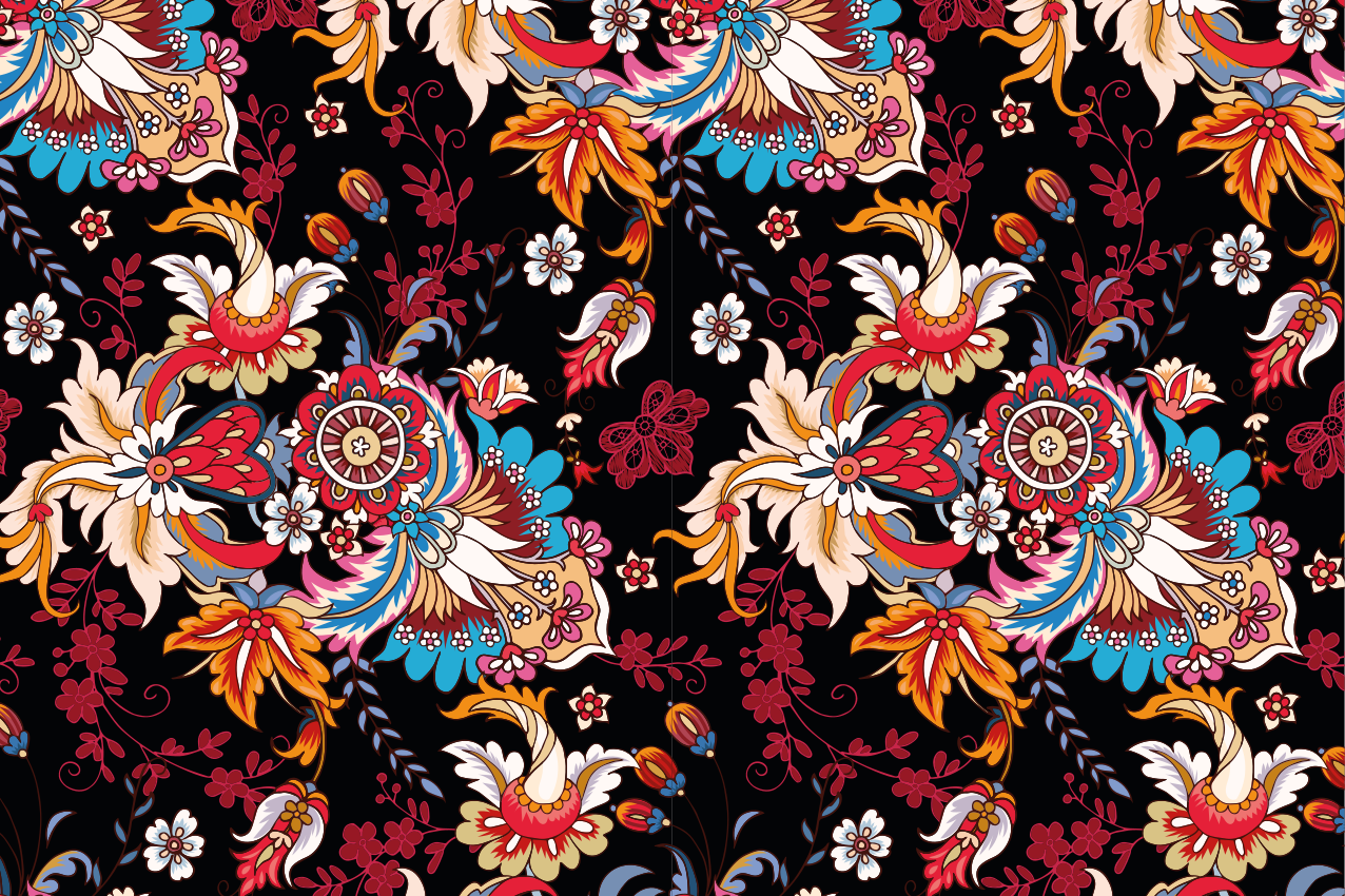 Original placemats floral emblem elegance - TenStickers