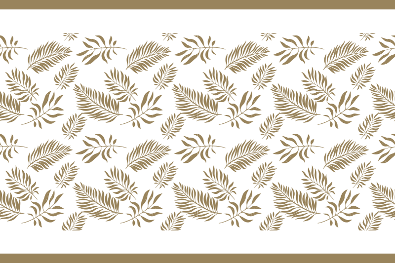 Textured placemats inspired by elegant leaves - TenStickers