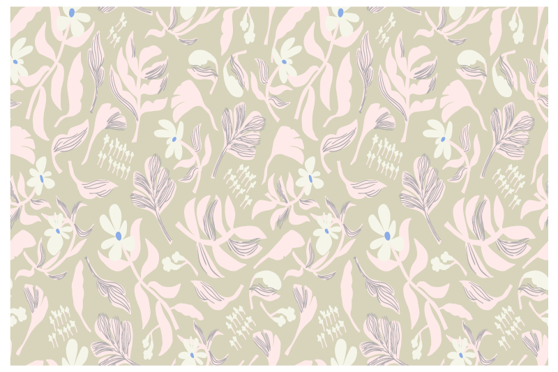 Original placemats inspired by botanical leaves - TenStickers