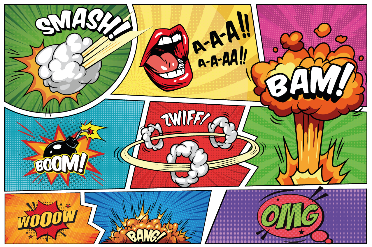 Original placemats with comic speech bubbles - TenStickers