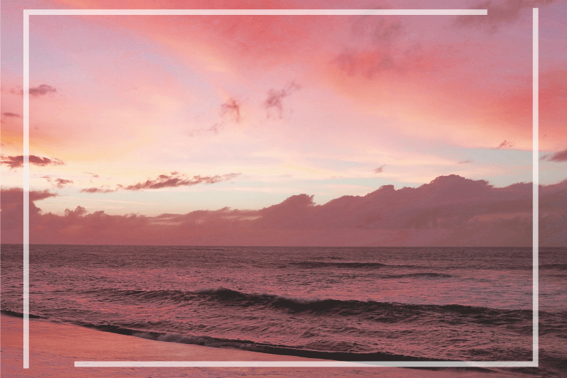 Modern placemats serene coastal sunset design - TenStickers