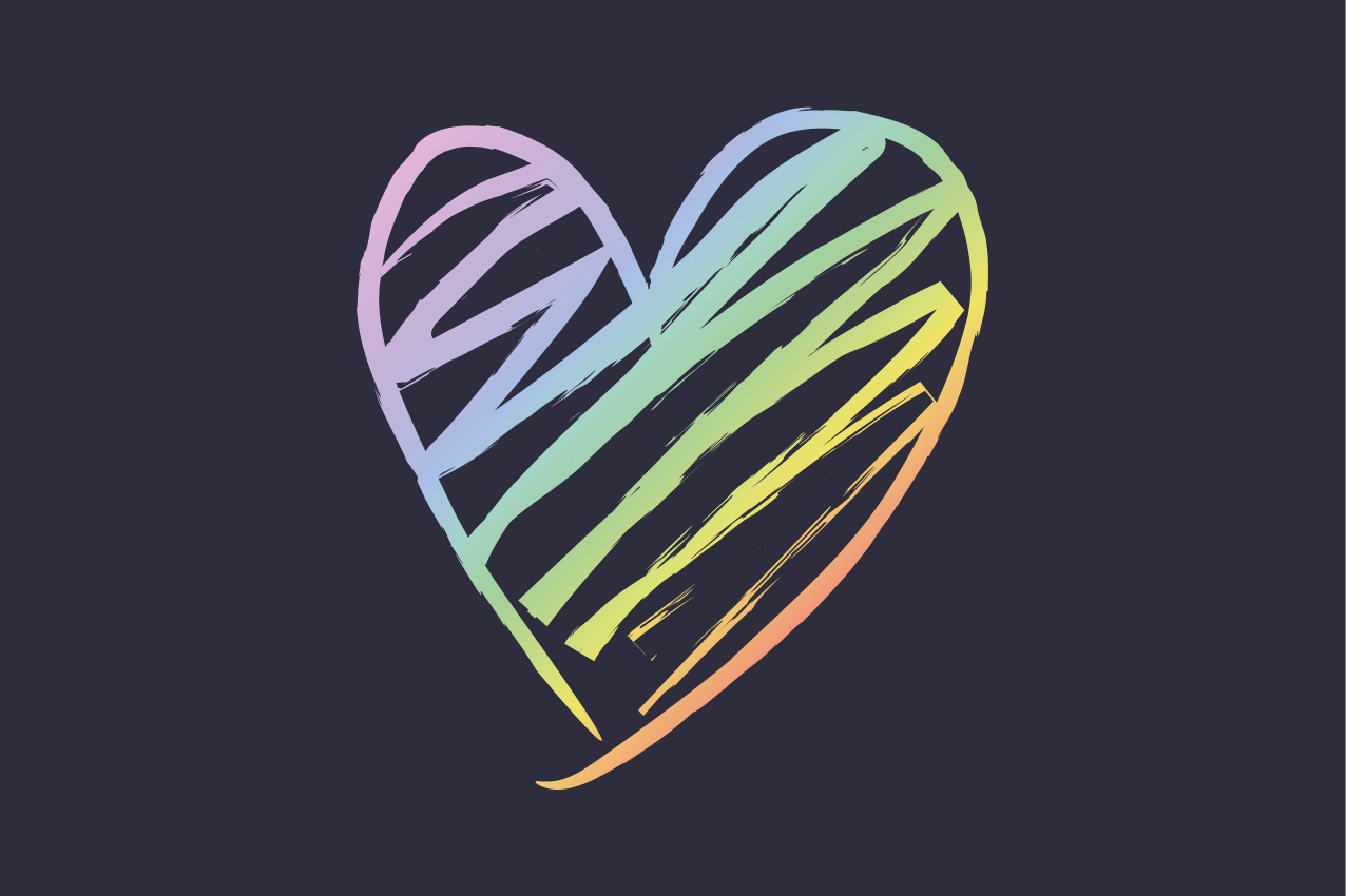 Original placemats colorful heart design - TenStickers