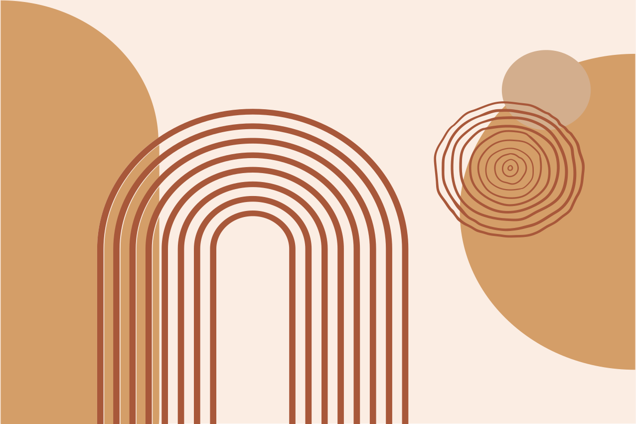 Modern placemats with layered curved designs - TenStickers