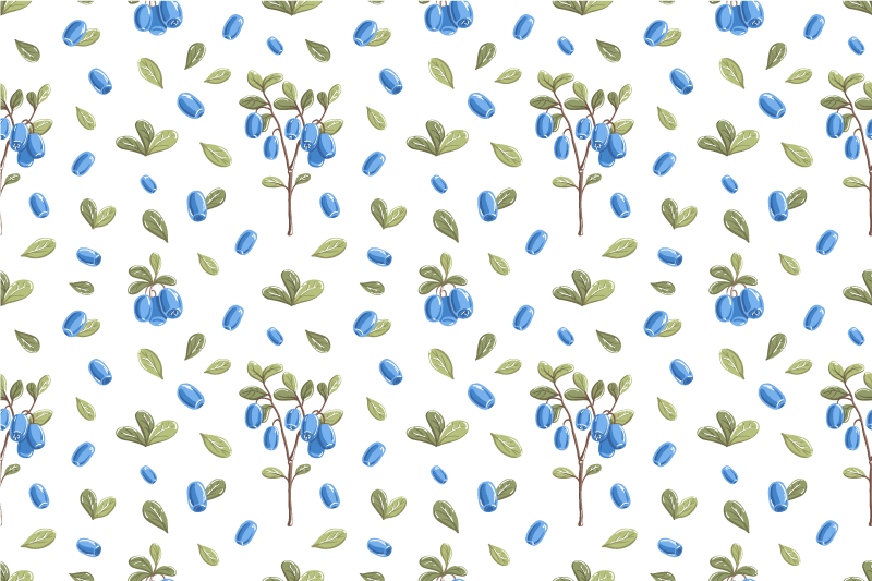 Textured placemats botanical blue design - TenStickers