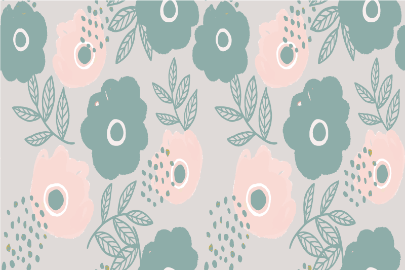 Placemats with quote floral quote background - TenStickers