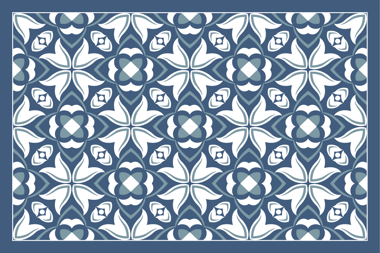 Textured placemats with intricate botanical design - TenStickers