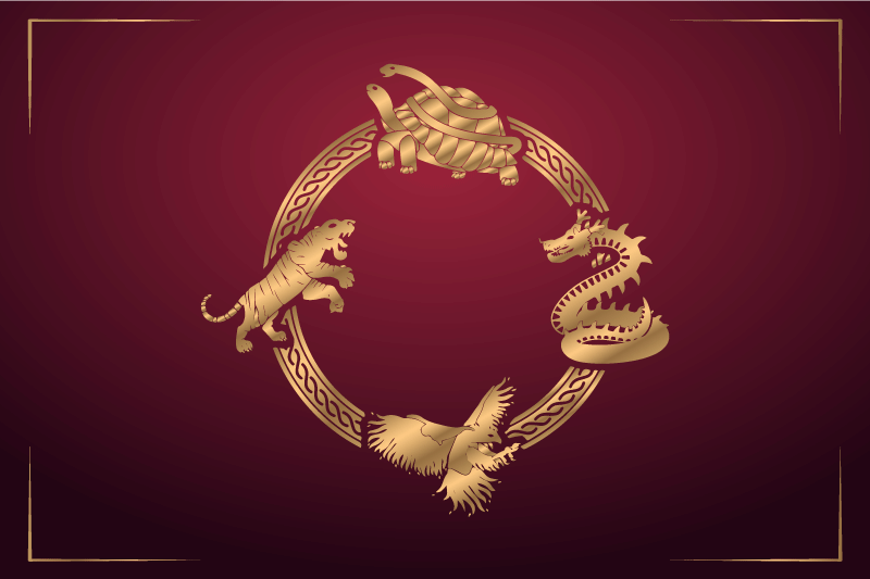 Original placemats golden animal emblems - TenStickers