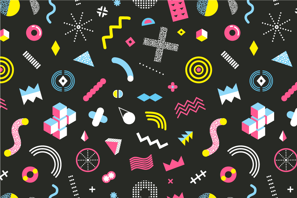 Original placemats with lively geometric shapes - TenStickers